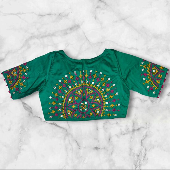 Hand Stitched Kutch Work Blouse Designs Princess Cut image