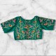 Bird Motif Machine Embroidery Princess Cut Blouse Blouse, Party Wear Blouse, Free Size Blouse, Shop image
