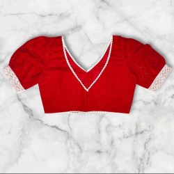 Puff Sleeves Hakoba Blouse Design