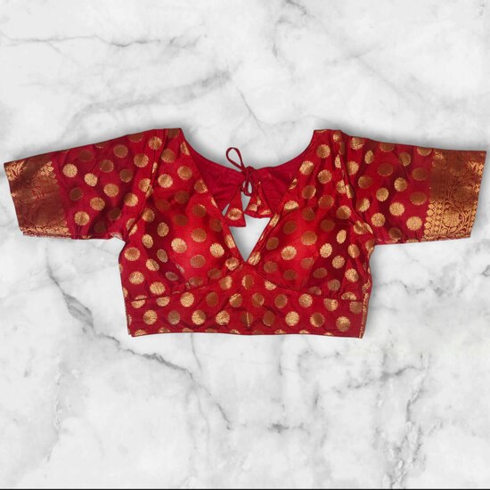 Banarasi Padded Blouse V Cut image