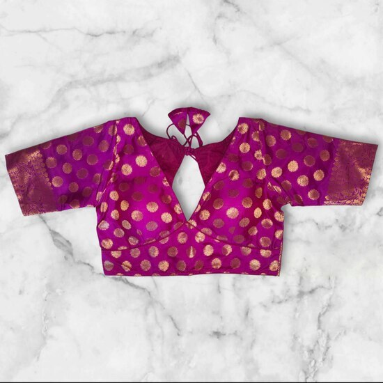 Banarasi Padded Blouse V Cut image