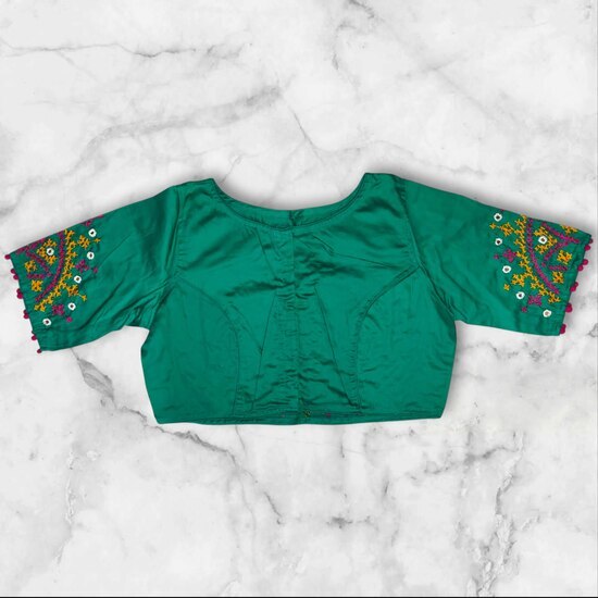 Hand Stitched Kutch Work Blouse Designs Princess Cut image