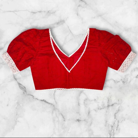 Puff Sleeves Hakoba Blouse Design image