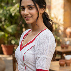 Simple Hakoba Blouse Designs