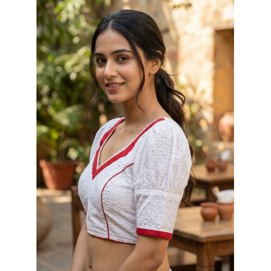 Simple Hakoba Blouse Designs Blouse, Free Size Blouse, Shop image