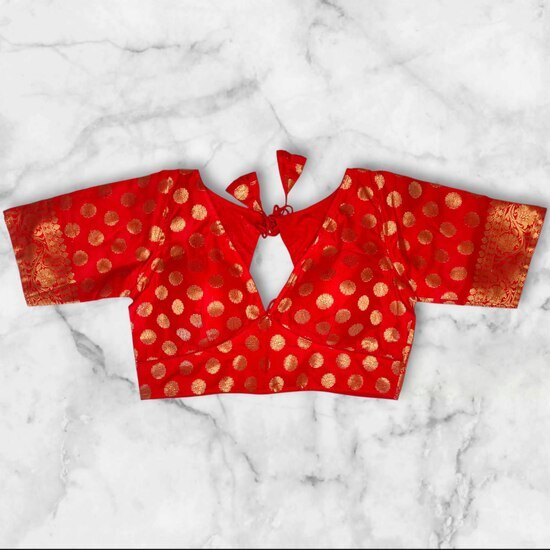 Banarasi Padded Blouse V Cut image