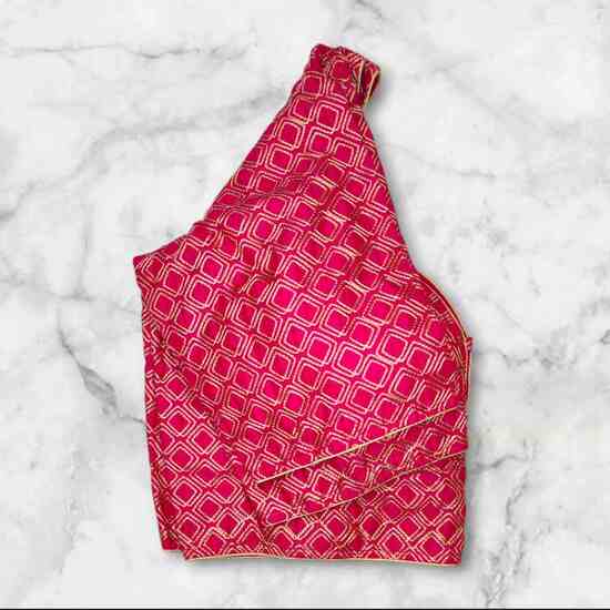 Cotton Satin Chain Stitch Sabyasachi Cut Blouse image