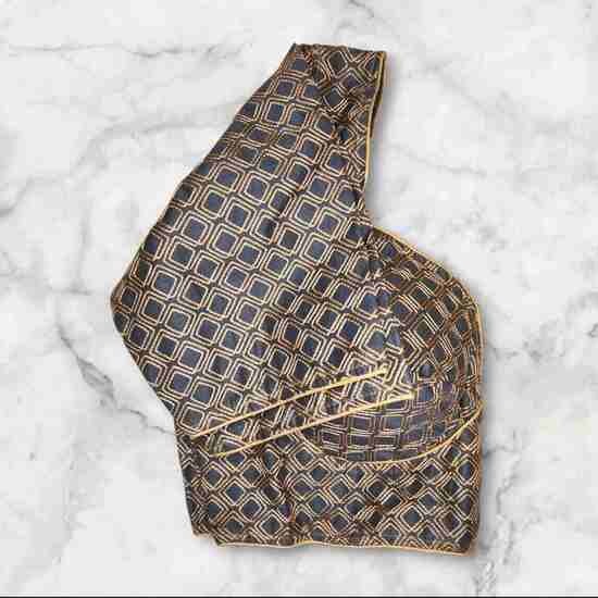 Cotton Satin Chain Stitch Sabyasachi Cut Blouse image