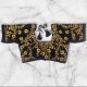 Embroidery Velvet Blouse Designs With Stone Work image