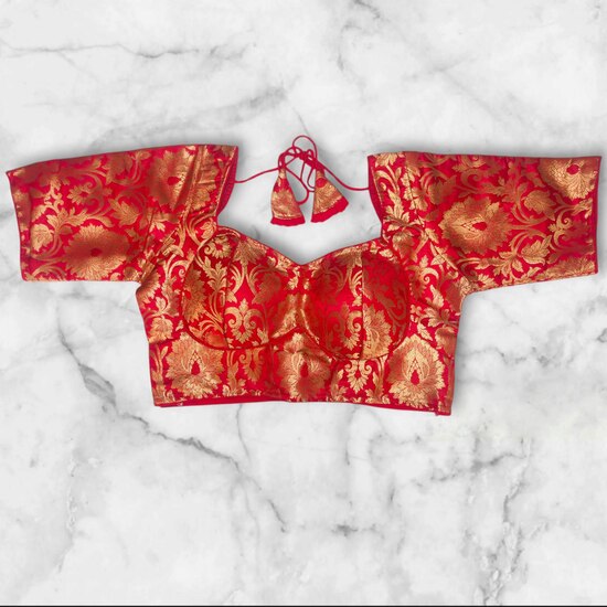 Katan Banarasi Blouse Design Latest Sabyasachi Cut image