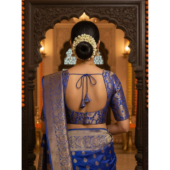 Katan Banarasi Blouse Design Latest Sabyasachi Cut image