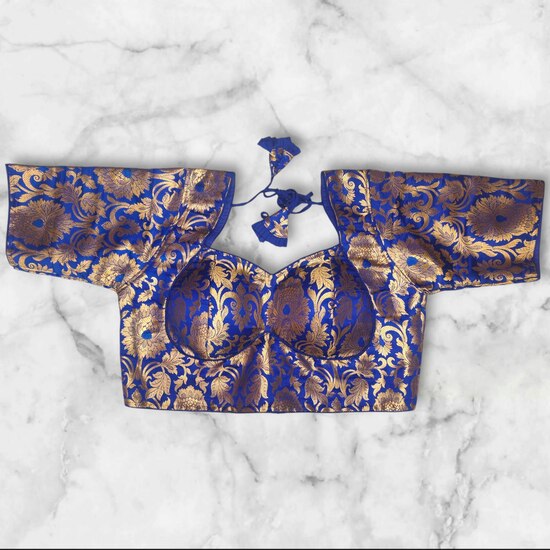 Katan Banarasi Blouse Design Latest Sabyasachi Cut image