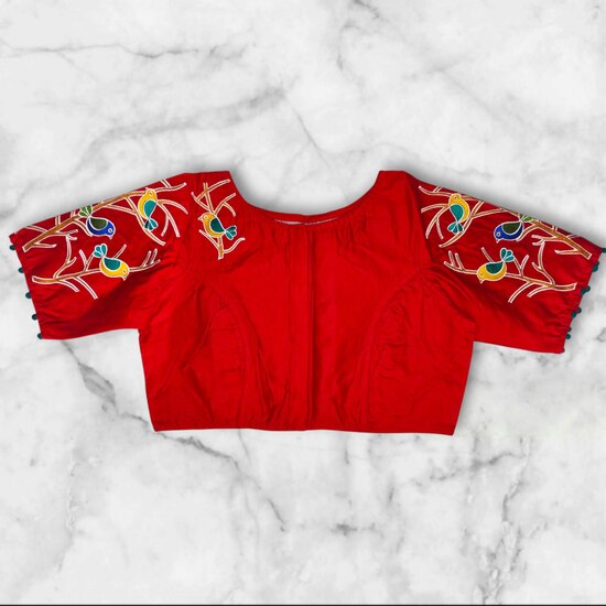 Showing image for Simple Bird Motif Machine Embroidery Blouse Design Simple Bird Motif Machine Embroidery Blouse Design image