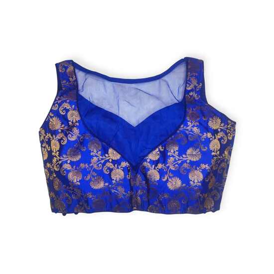Showing image for Sleeveless Banarasi Princess Cut Padded Blouse Sleeveless Banarasi Princess Cut Padded Blouse image