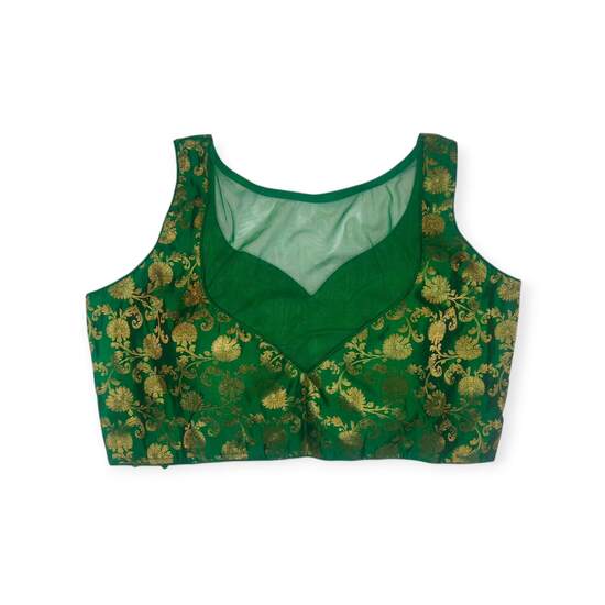 Showing image for Sleeveless Banarasi Princess Cut Padded Blouse Sleeveless Banarasi Princess Cut Padded Blouse image