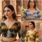 Glass Sleeves Padded Ikkat Blouse Designs
