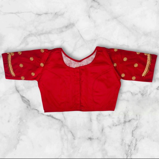 Showing image for Boat Neck Golden Zari Embroidery Princess Cut Blouse Boat Neck Golden Zari Embroidery Princess Cut Blouse image